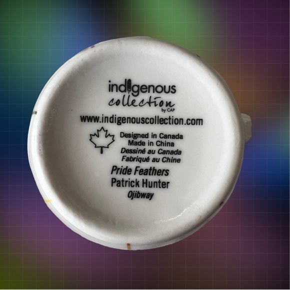 Patrick Hunter 16oz Mug ‘Pride Feathers’ from the Indigenous Collection by Cap - Picture 6 of 6